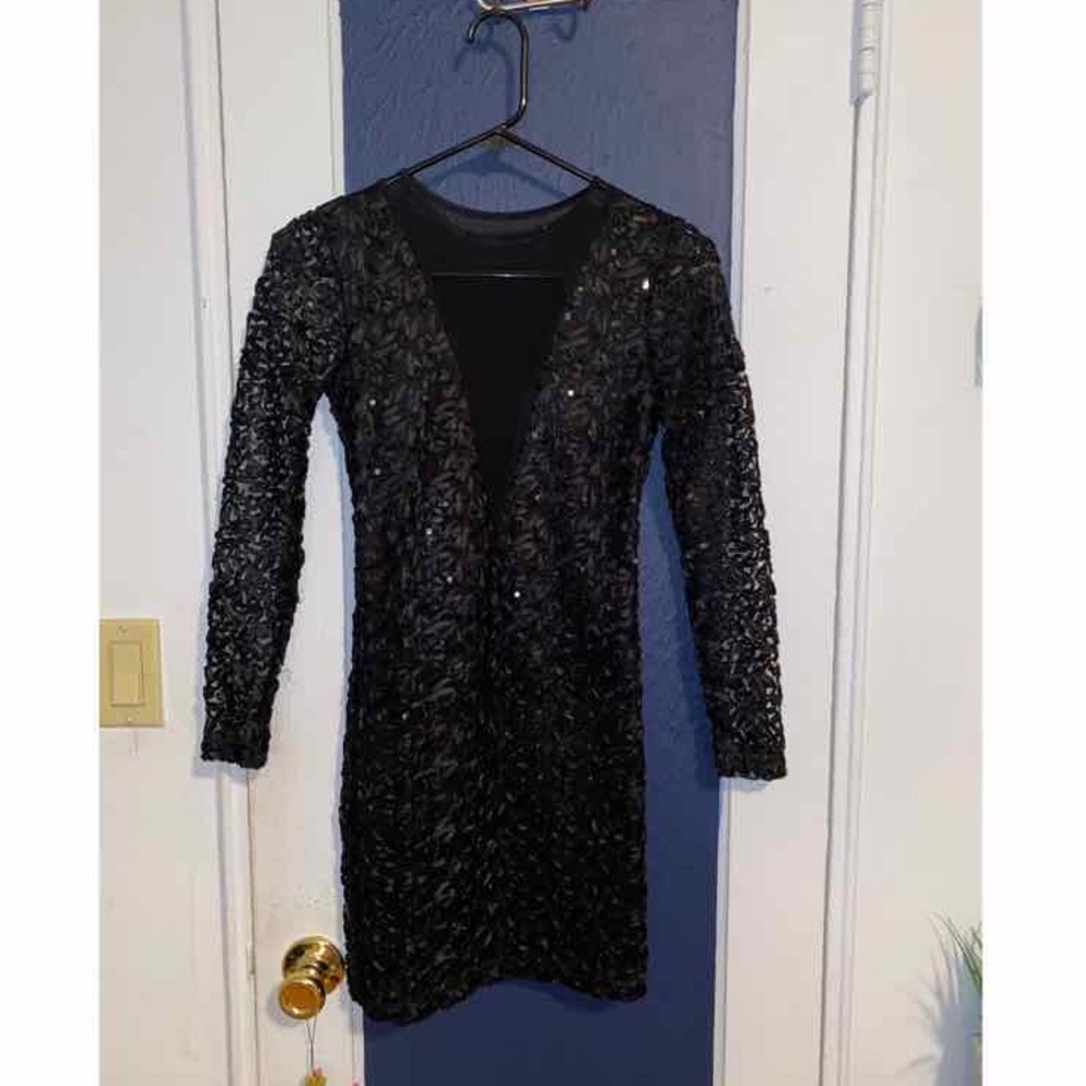 Lovely Sequin Mini Dress with sheer back